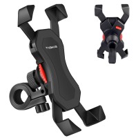 Tiakia Bike Phone Mount Anti Shake and Stable Cradle Clamp with 360° Rotation Bicycle Phone mount / Bike Accessories / Bike Phone Holder for iPhone Android GPS Other Devices Between 3.5 to 6.5 inches